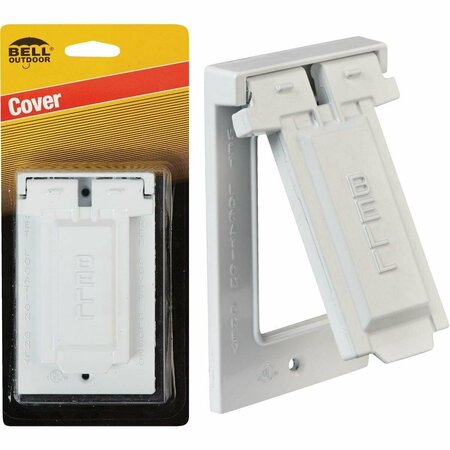 BELL Electrical Box Cover, 1 Gang, Rectangular, Aluminum, Flip/Snap, GFCI 5103-6